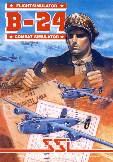 B-24: Flight Simulator - Combat Simulator box art for Commodore 64